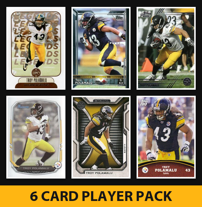 Troy Polamalu Pittsburgh Steelers Football Fan Bundle - 2026 Topps Team Set + 6 Card Legend Pack