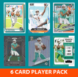 Tua Tagovailoa 6 Card Player Pack 2023 2024 2025 Donruss Panini Miami Dolphins