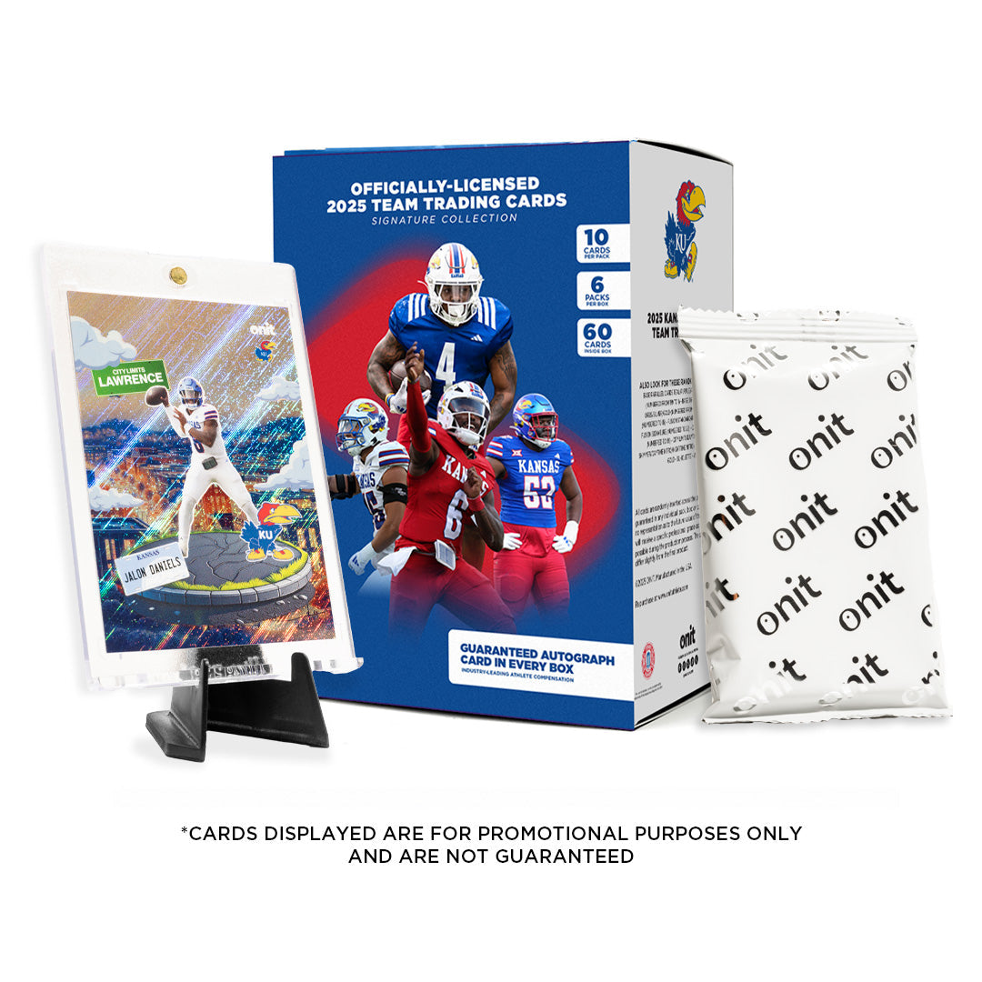 University of Kansas Football 2025 Trading Cards - Platinum Box hand-collated team set