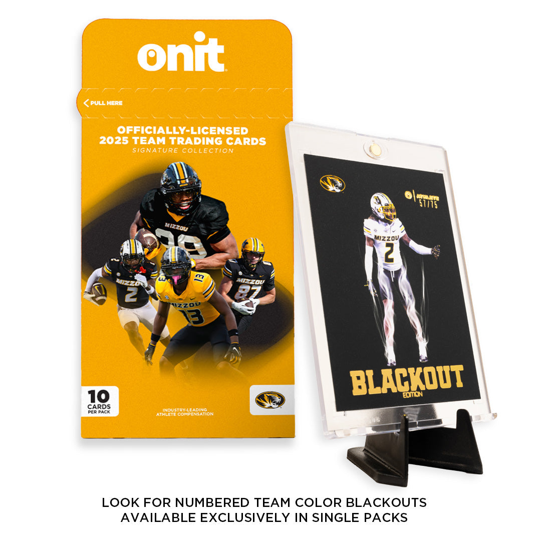 University of Missouri Football 2025 Trading Cards - Single Pack hand-collated team set