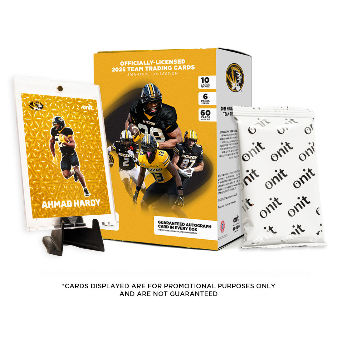 University of Missouri Football 2025 Trading Cards - Platinum Box hand-collated team set