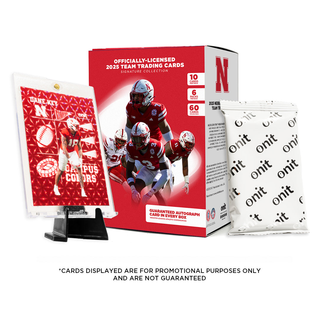 University of Nebraska Football 2025 Trading Cards - Platinum Box hand-collated team set