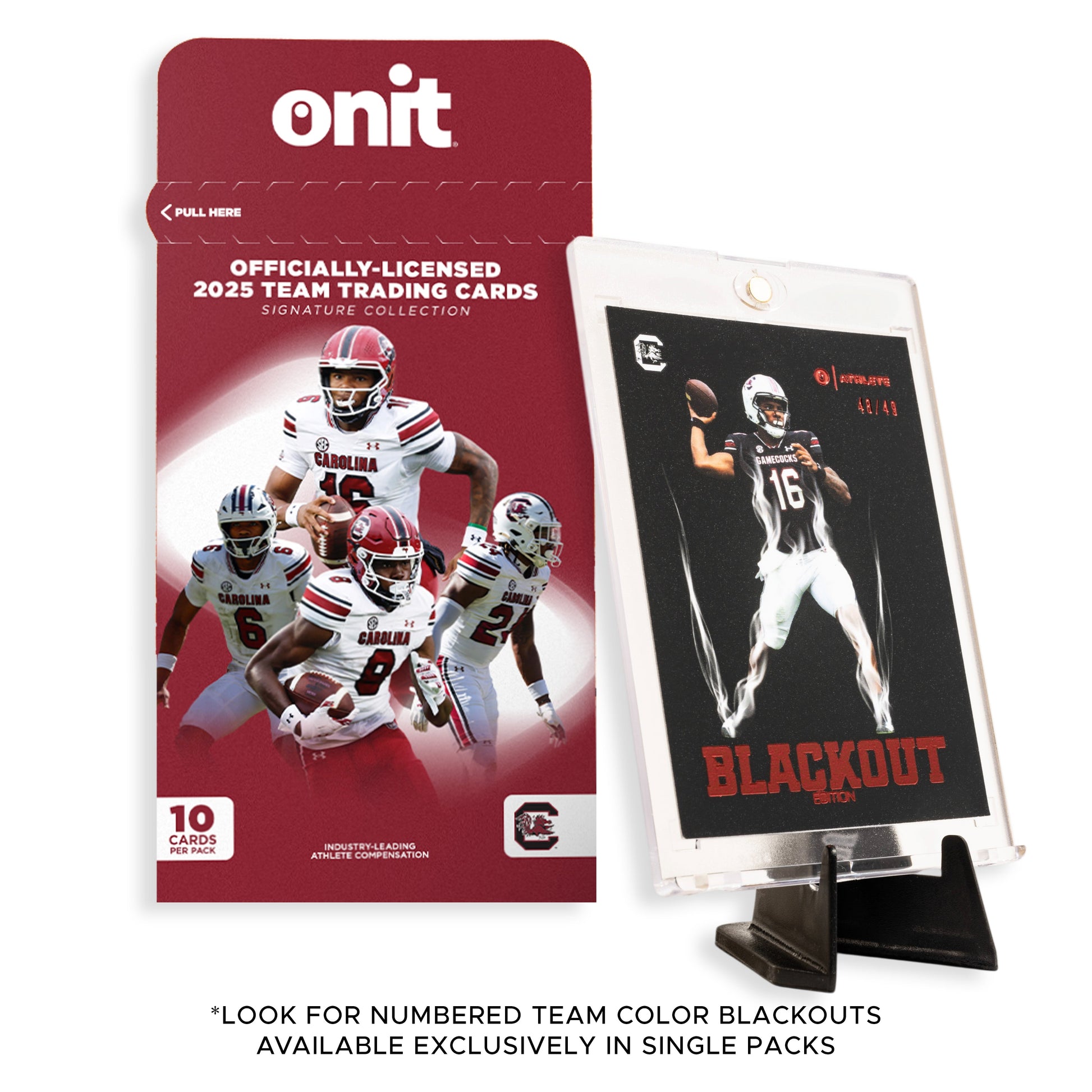 University of South Carolina Football 2025 Trading Cards - Single Pack hand-collated team set
