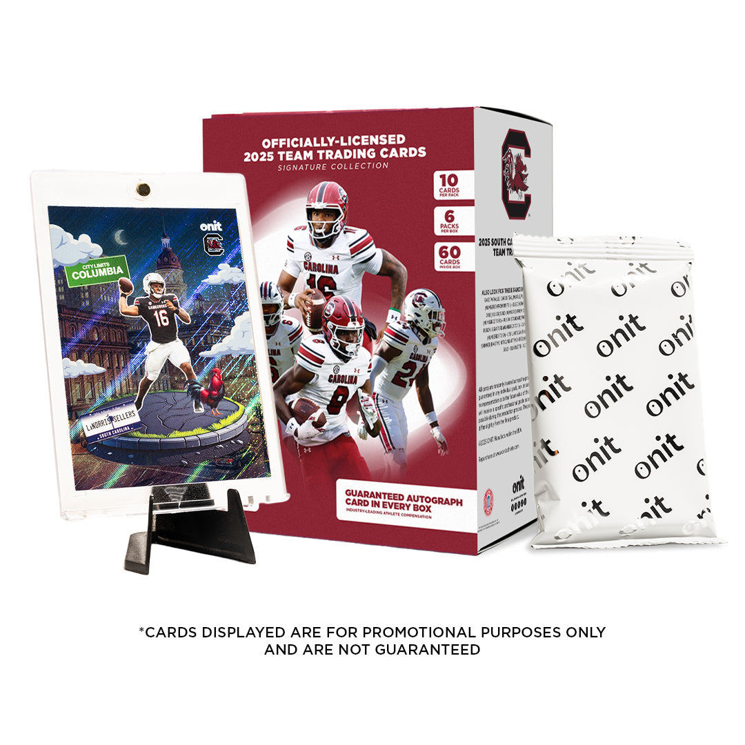 University of South Carolina Football 2025 Trading Cards - Platinum Box hand-collated team set