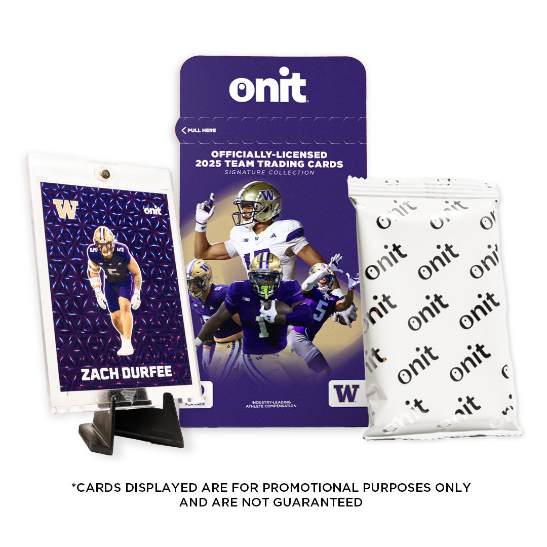University of Washington Football 2025 Trading Cards - Single Pack hand-collated team set
