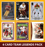 Washington Commanders 6 Card Legends Pack Donruss Topps Panini