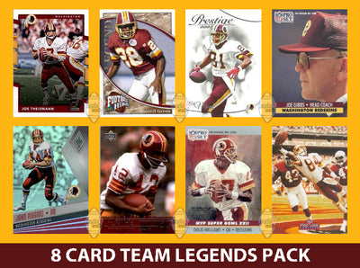 Washington Commanders 8 Card Legends Pack Donruss Topps Panini plaque