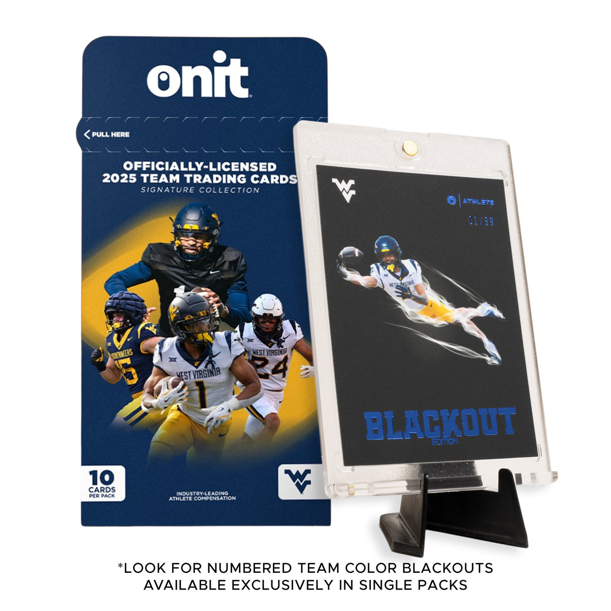 West Virginia University Football 2025 Trading Cards - Single Pack hand-collated team set