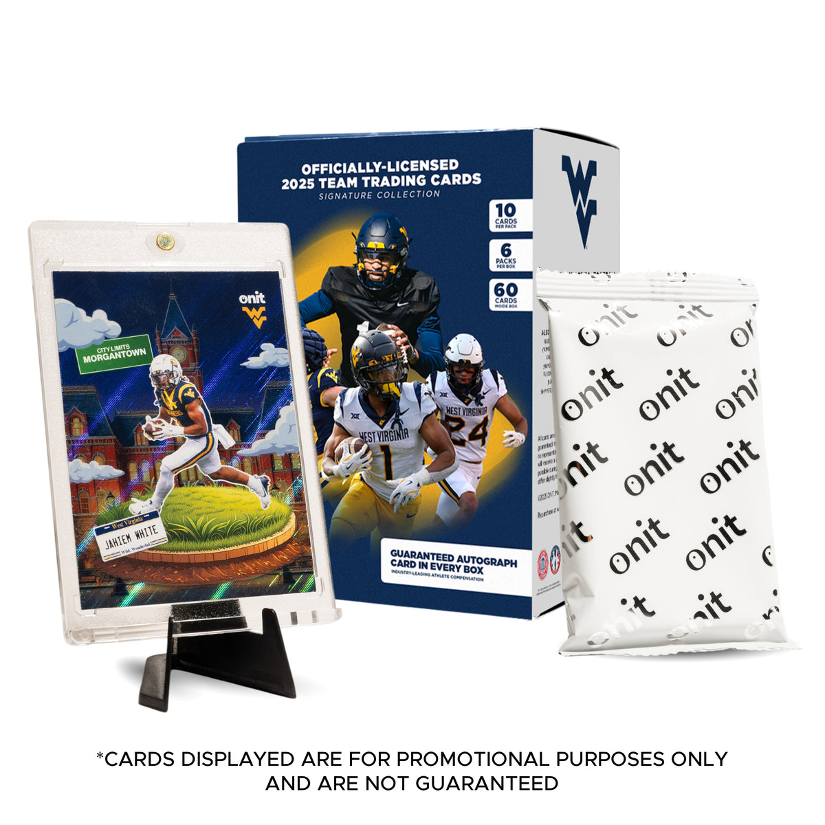 West Virginia University Football 2025 Trading Cards - Platinum Box hand-collated team set