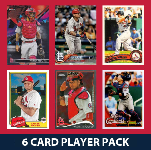 Yadier Molina St Louis Cardinals 6 Card Legend Pack Topps Bowman 2025 2024 2023