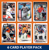 Yordan Alvarez 6 Card Player Pack 2026 2025 2024 Topps Bowman Houston Astros