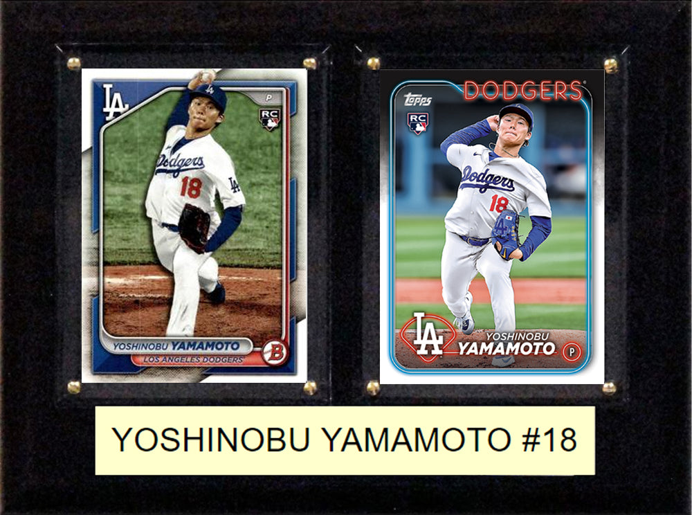 Yoshinobu Yamamoto #18 LA Dodgers 2024 Topps Series 2 #553 Bowman Plaque hand-collated team set