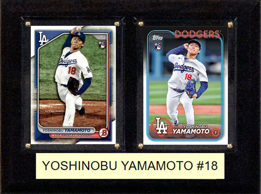 Yoshinobu Yamamoto #18 LA Dodgers 2024 Topps Series 2 #553 Bowman Plaque hand-collated team set
