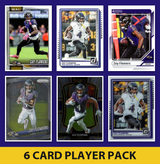 Zay Flowers 6 Card Football Player Pack 2026 2025 2024 Topps Donruss Prizm Baltimore Ravens